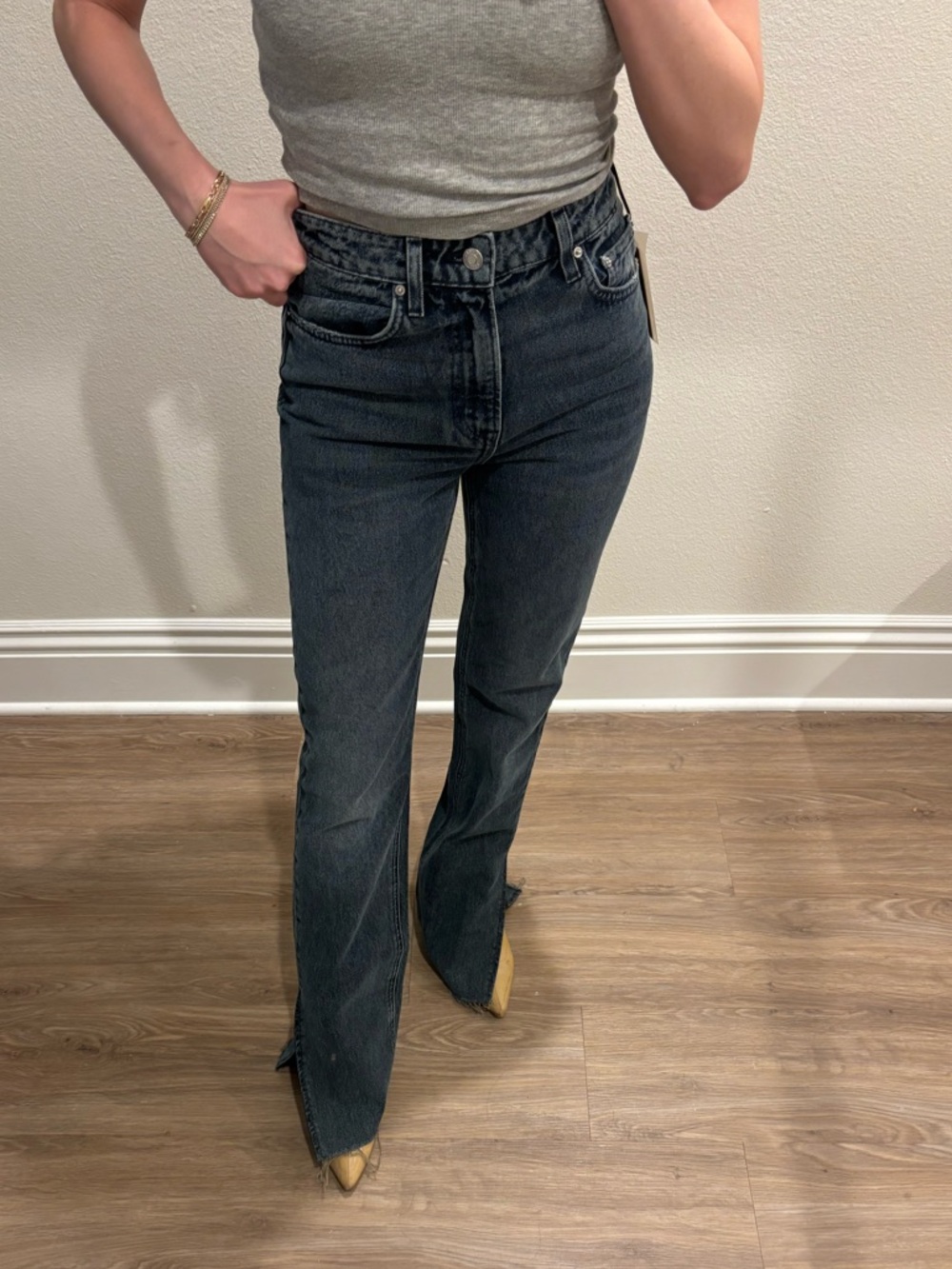 NWT GRLFRND Split Hem Jeans
